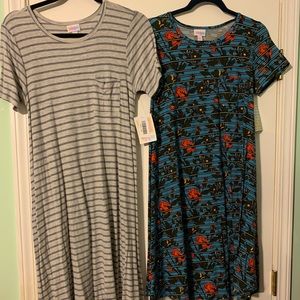 2 new XXS LuLaRoe Carly dresses